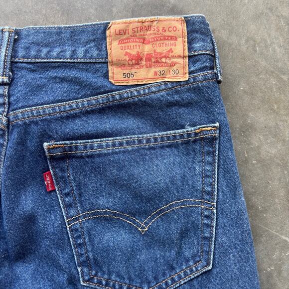 Levi's 505 Jeans Men's 32x30 Blue Straight Leg Mid Rise Regular Fit Denim - Picture 11 of 13